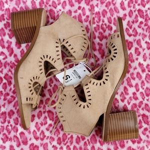 Tan Tie Up Sandals
